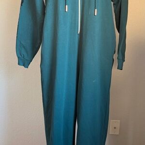Savage X Fenty Teal Zip-Up leisure Jumpsuit XL